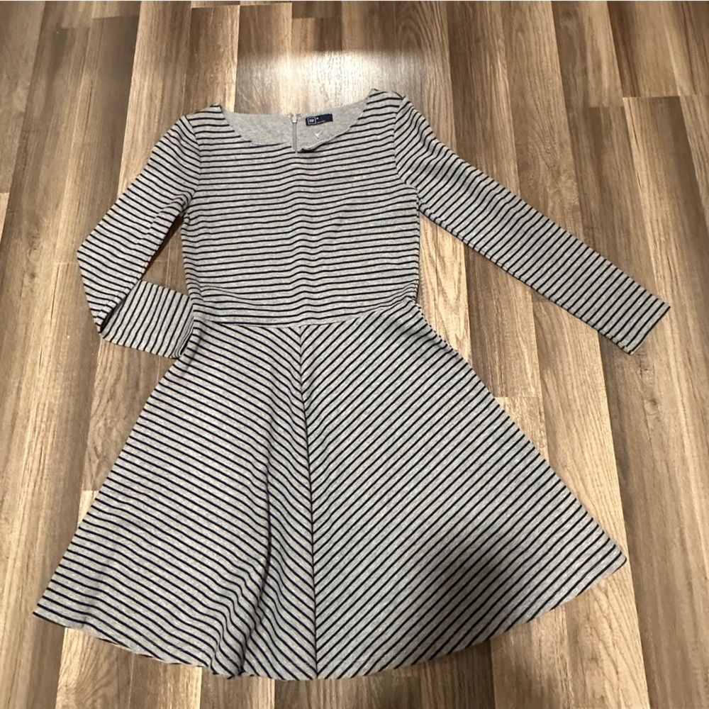 GAP Gray and Black Striped Dress size 6.